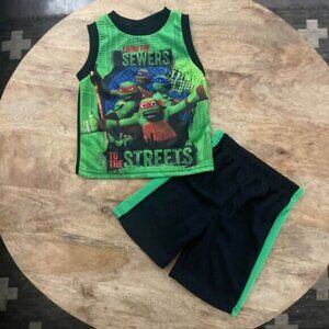 5/$20 NEW 2Pc 2T Boys Teenage Mutant Ninja Turtles Tank & Short Set